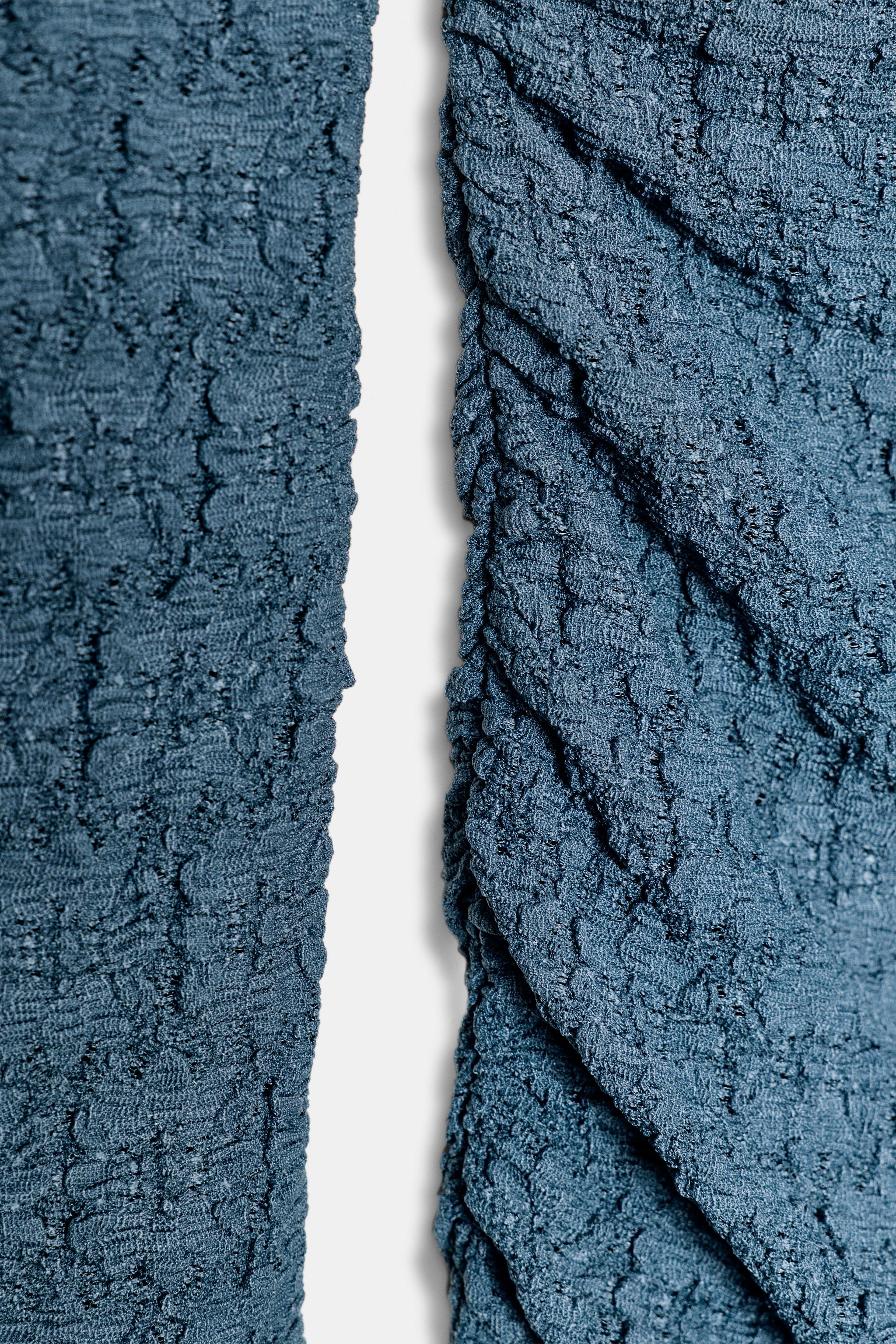 ROBE MINI DRAPÉE TEXTURÉE